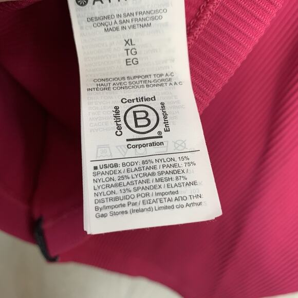 Athleta Ribbed Crop Tank Pink Alicia Keys XL NWT - Picture 6 of 6